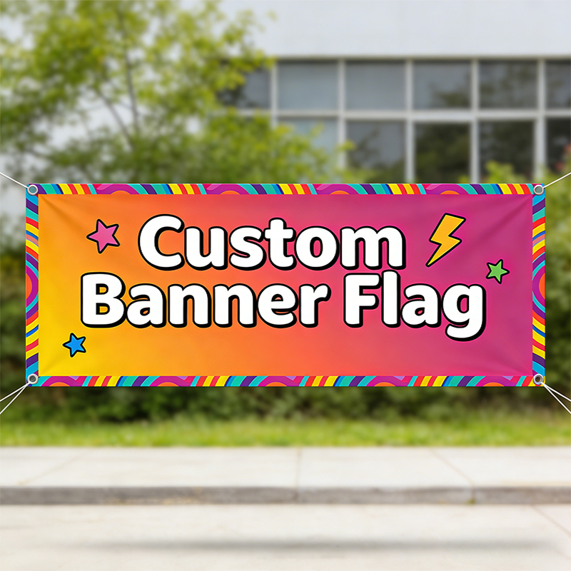 Niestandardowy baner z flagą,  – Commercial Printing Shop recenzja i cena