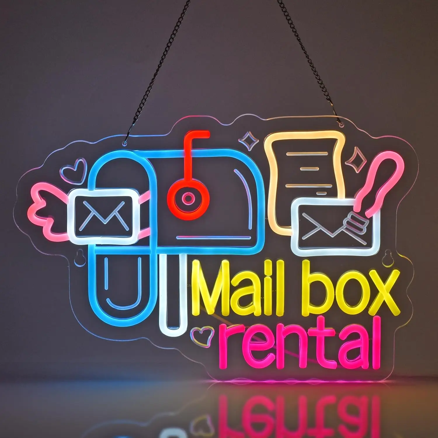 Neonowy znak w kształcie skrzy – Commercial Printing And Mailing recenzja i cena
