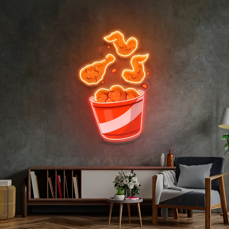 Neon z smażoną udą kurczaka Za – Commercial Printing Shop recenzja i cena