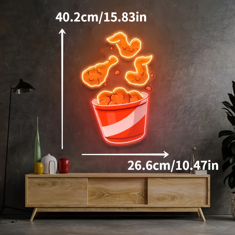 Neon z smażoną udą kurczaka Za – Commercial Printing Shop recenzja i cena