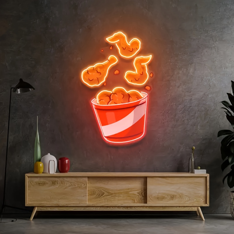 Neon z smażoną udą kurczaka Za – Commercial Printing Shop recenzja i cena